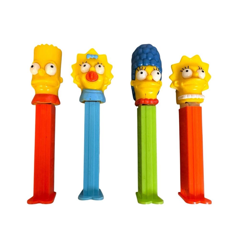 PEZ Simpsons Lisa Maggie Bart Marge Retired Dispensers Lot of 4 Vintage